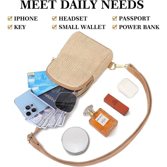 Versatile Faux Raffia Women’s Sling Bag - Perfect Companion for Every Adventure - Picture 6 of 7